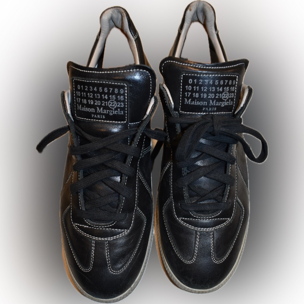 Maison Martin Margiela Black Leather Sneakers
